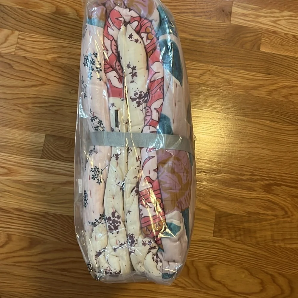 Anthropologie Marvele Patchwork Bed Blanket 60” x 80” NWT